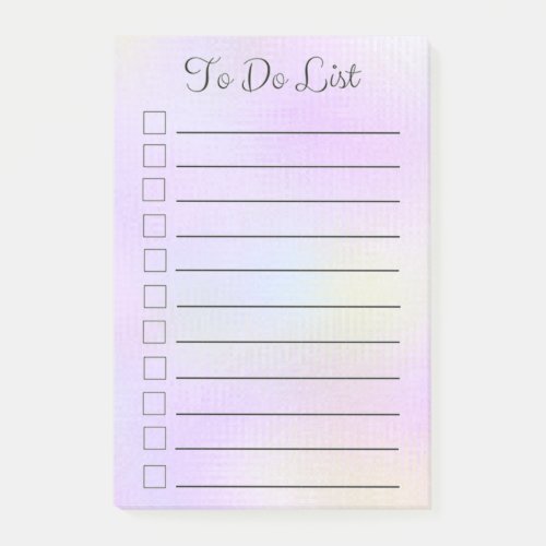 To Do List Modern Calligraphy Pastel Notes