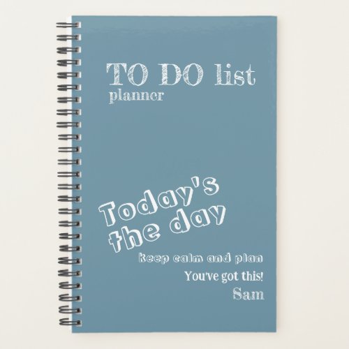 To Do List Notebook  Keep calm and Plan Planner