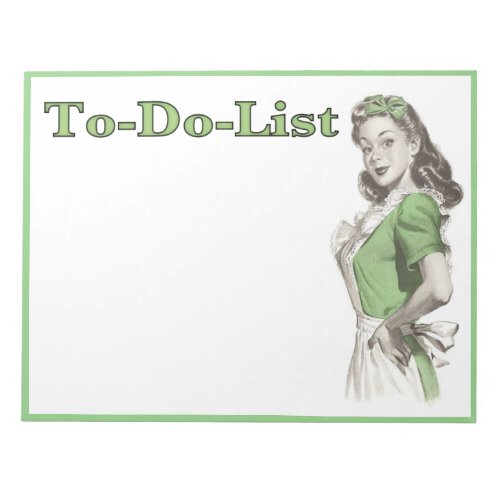 To_Do_List Notepad with Vintage Housemaid