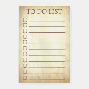 To Do List Old Vintage Style Notes