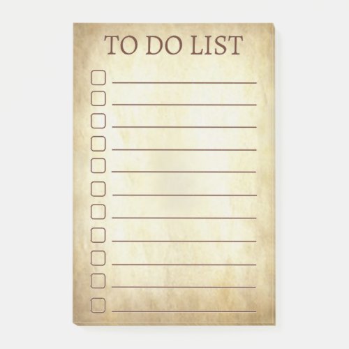 To Do List Old Vintage Style Notes