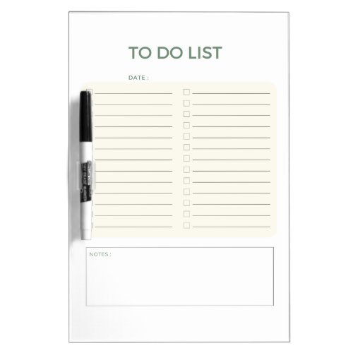 To Do List Organizing   Dry Erase Board