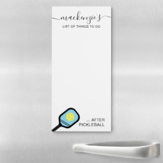 To Do List Personalized After Pickleball Magnetic Notepad