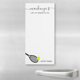 To Do List Personalized After Tennis Magnetic Notepad