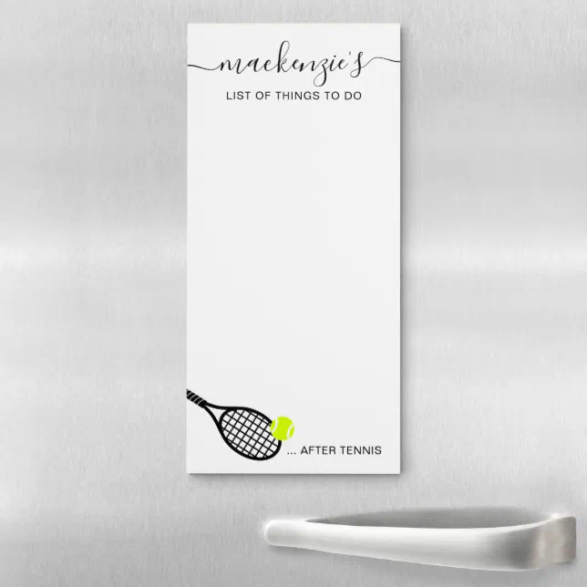 To Do List Personalized After Tennis Notepad Zazzle
