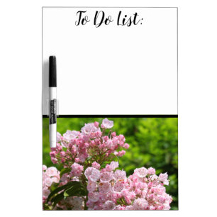 To Do List Pink Mountain Laurel Flowers Dry Erase Board