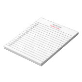 TO DO LIST Plain Minimalist Modern Lined Paper Notepad | Zazzle