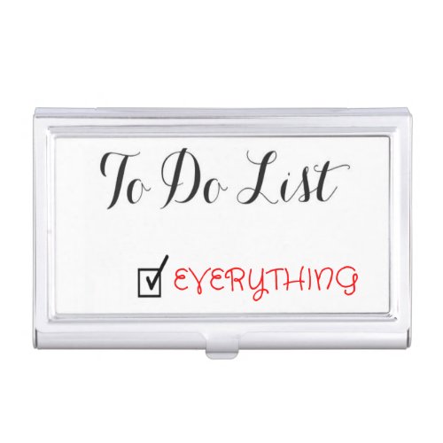 To Do List Positive Affirmations Message Business Card Case