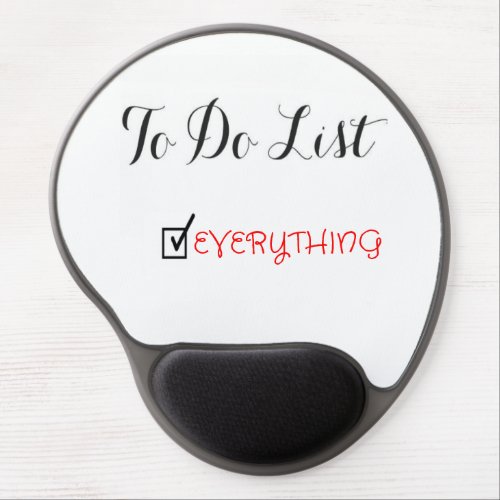 To Do List Positive Affirmations Message Gel Mouse Pad
