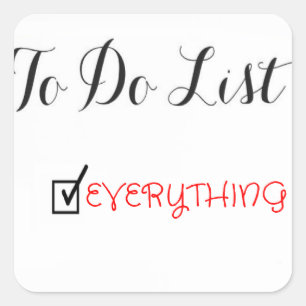 To Do List Positive Affirmations Message Square Sticker