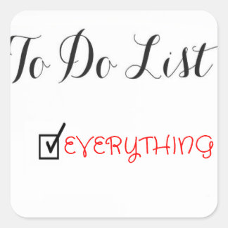 To Do List Positive Affirmations Message Square Sticker