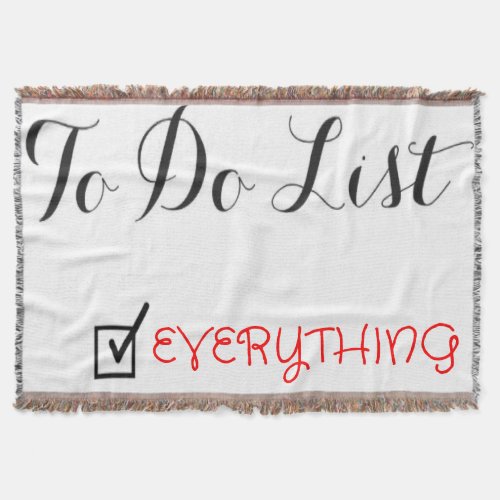 To Do List Positive Affirmations Message Throw Blanket