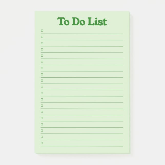 To Do List Post-it Notes (Front)