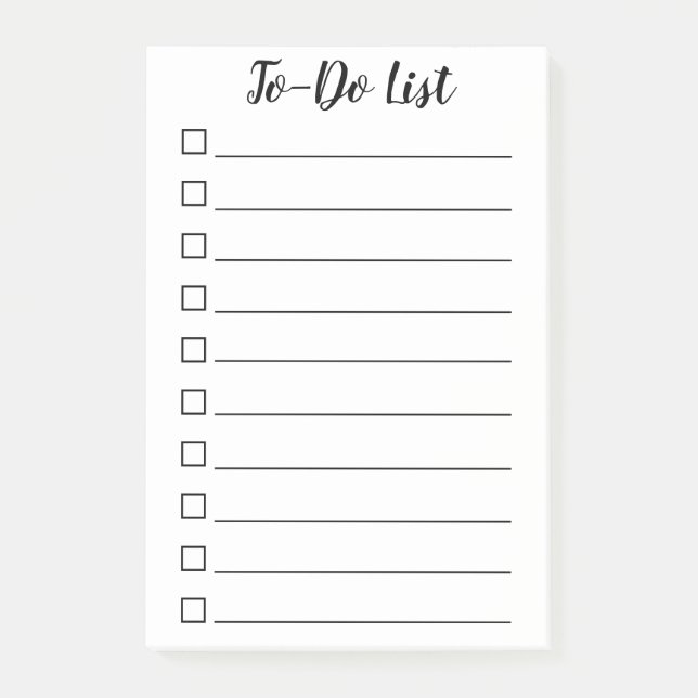 To-do List Post-it Notes (Front)
