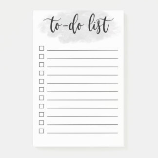 to do list post it notes with watercolour