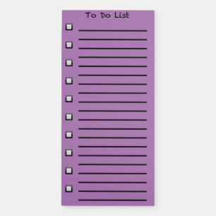 To Do List Purple Magnetic Notepad