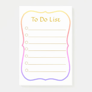 To Do List & Rainbow Frame Post-it Notes