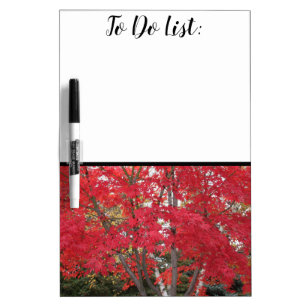 To Do List Red Leaves Japanese Maple Dry Erase Board