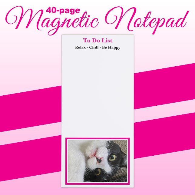 To do list reminder personalize photo pink magnetic notepad (Creator Uploaded)