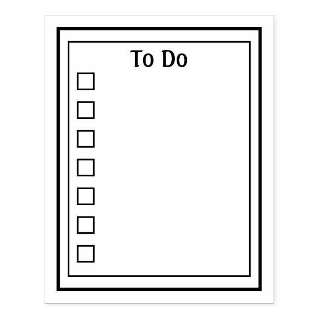 To Do List  Rubber Stamp (Imprint)