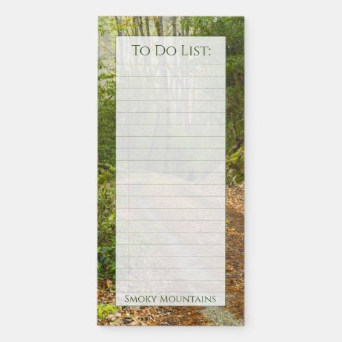 To Do List _ Smoky Mountains Winding Dirt Road Magnetic Notepad