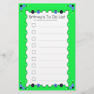 To Do List Stationary Stationery
