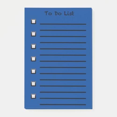 To Do List Sticky Note Blue