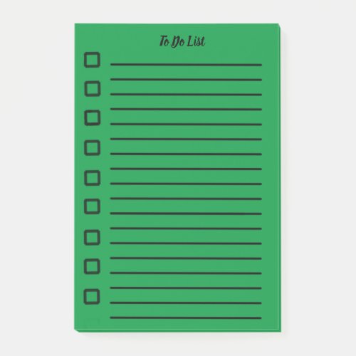 To Do List Sticky Note Green 2
