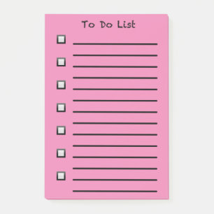 To Do List Sticky Note Pink