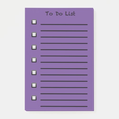 To Do List Sticky Note Purple