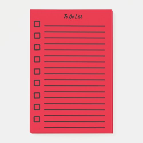 To Do List Sticky Note Red 2