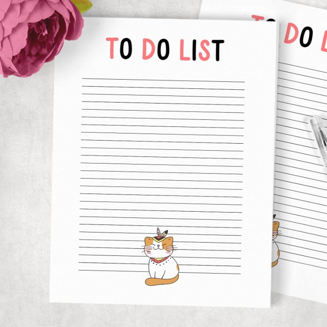 To Do List Tribal Kitty Notepad (Creator Uploaded)