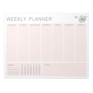 To Do List Weekly Planner Notepad Tear Away