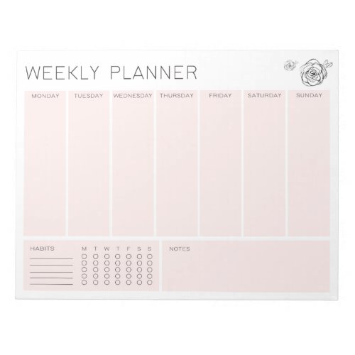 To Do List Weekly Planner Notepad Tear Away