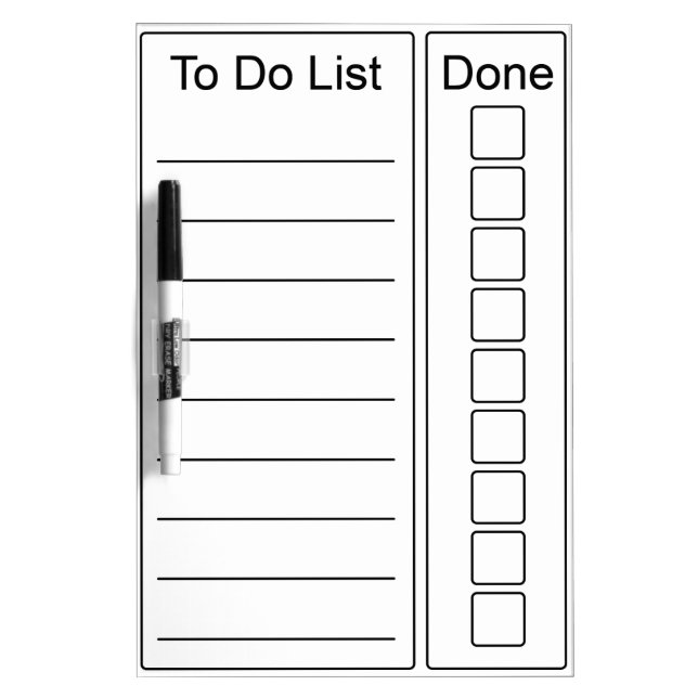 To Do List Whiteboard (Front)
