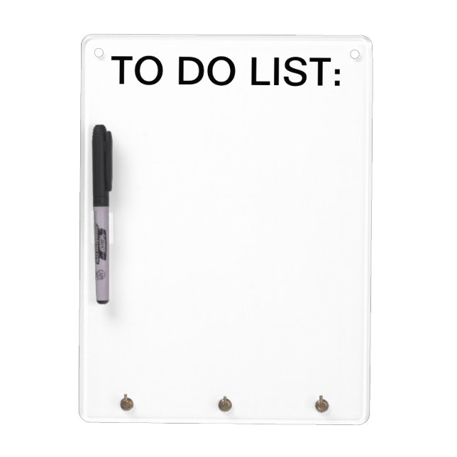 To Do List Whiteboard w/ Keychain holder (Front)
