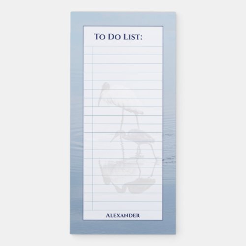 To Do List Wood Stork  Blue Heron Photography Magnetic Notepad