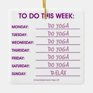TO DO LIST: YOGA CERAMIC ORNAMENT