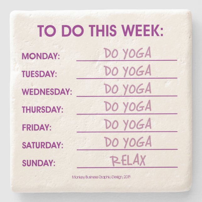 TO DO LIST: YOGA STONE COASTER (Front)