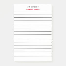 TO DO LIST Your Name Lined Paper Professional Post-it Notes