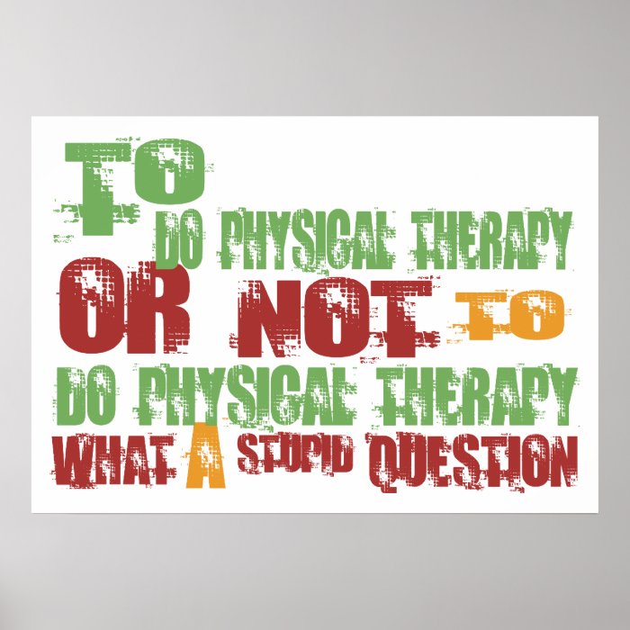 To Do Physical Therapy Poster