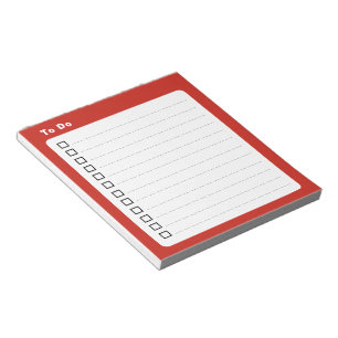 To Do Red Minimalist Notepad