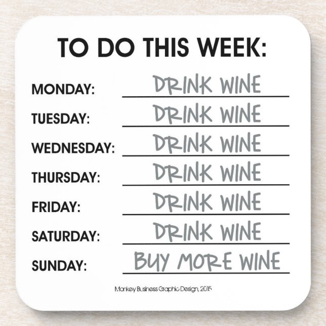 TO DO THIS WEEK: BEVERAGE COASTER (Front)