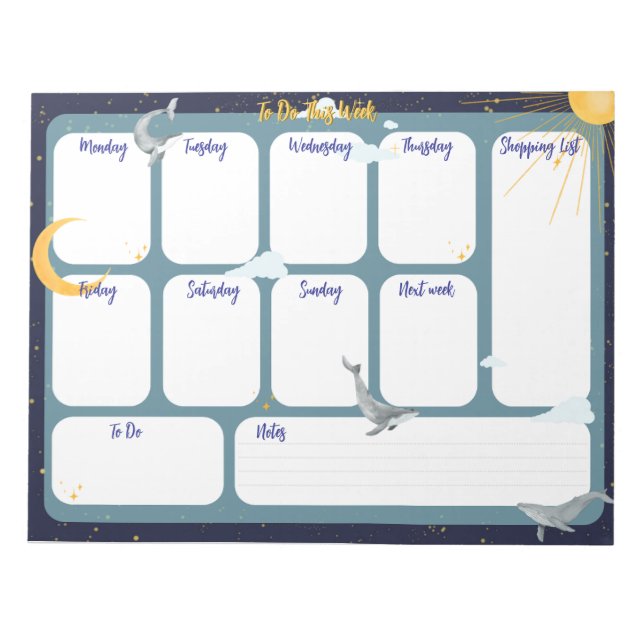 To do this week notepad (Front)