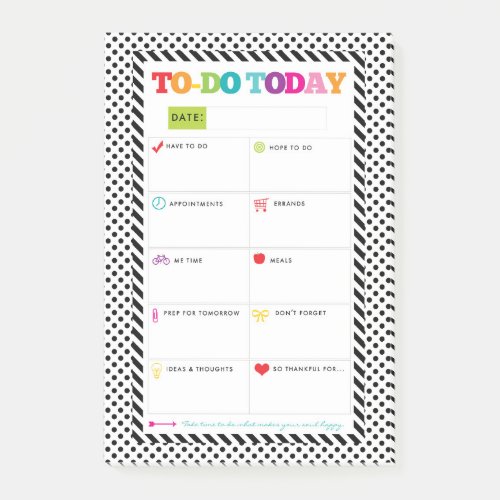 To_Do Today _ Polka Dot Rainbow _ Daily Plan Notes