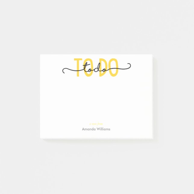 TO DO - Yellow Post-it Notes (Front)