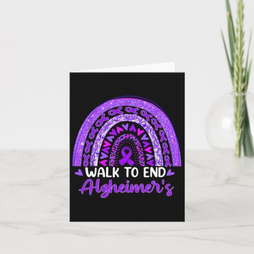 To End Alzheimerheimer Disease Awareness Purple  Card