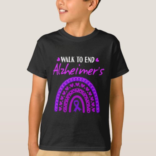 To End Alzheimerheimer Disease Awareness Purple Ra T_Shirt