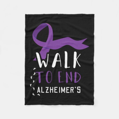 To End Alzheimerheimer Heimers Awareness  Fleece Blanket