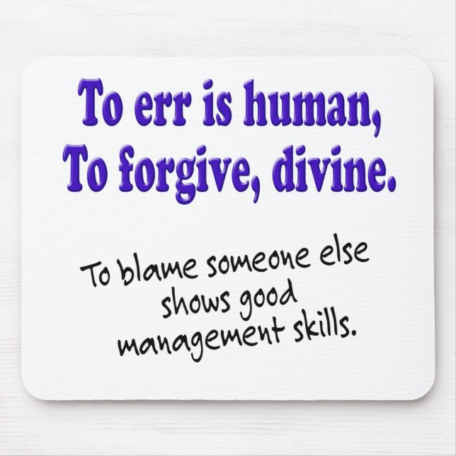 To err is human mouse pad (Front)